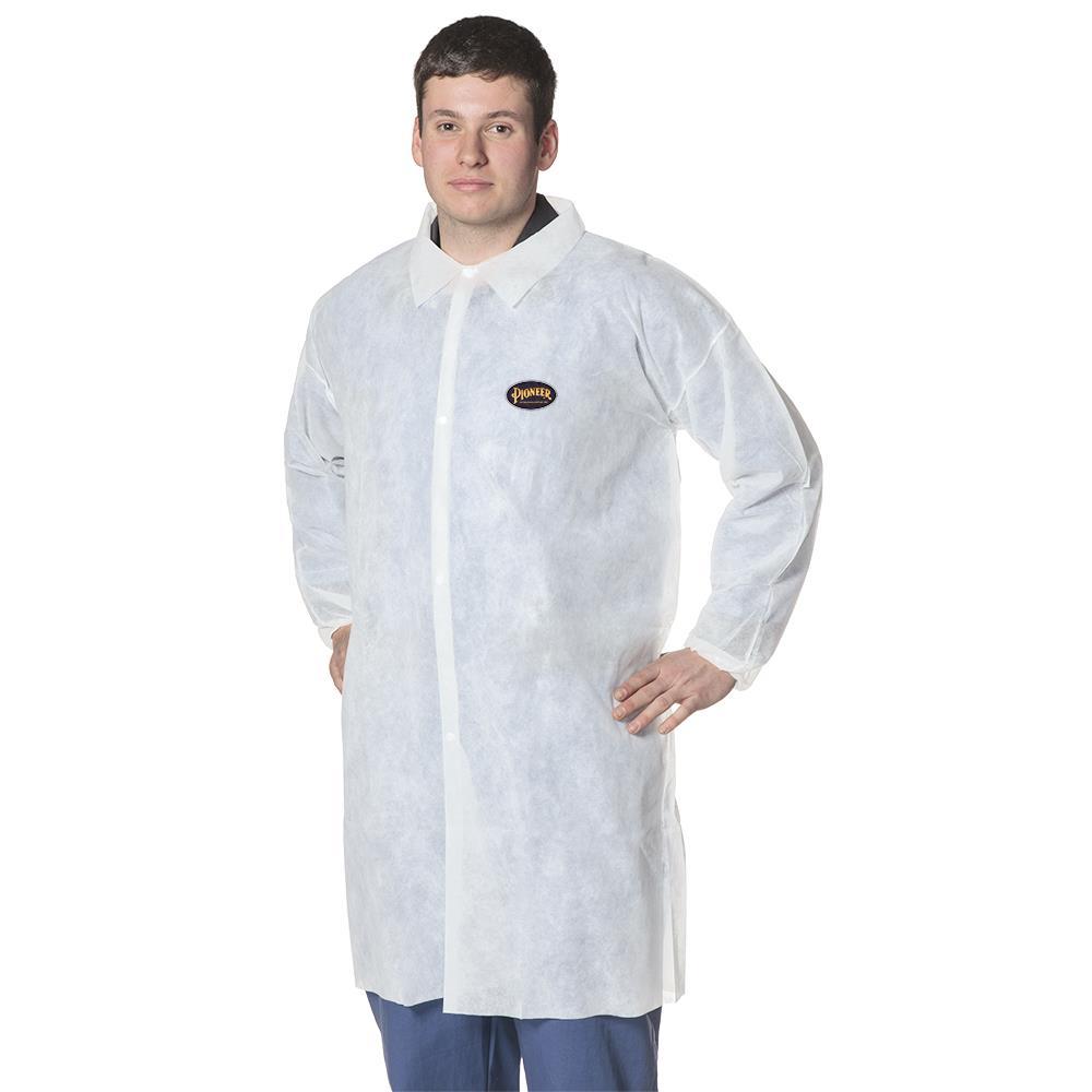 White Polypropylene Lab Coats - 10-pack - XS