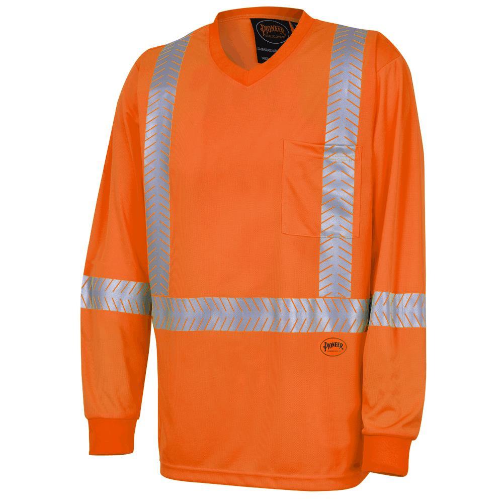 Hi-Viz Orange 50+ UV Protection, CoolPass® Ultra-Cool, Ultra-Breathable Long-Sleeved Shirt