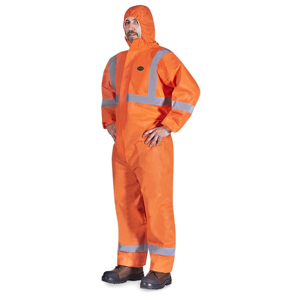Orange SMS Coverall with Reflective Tape - S
