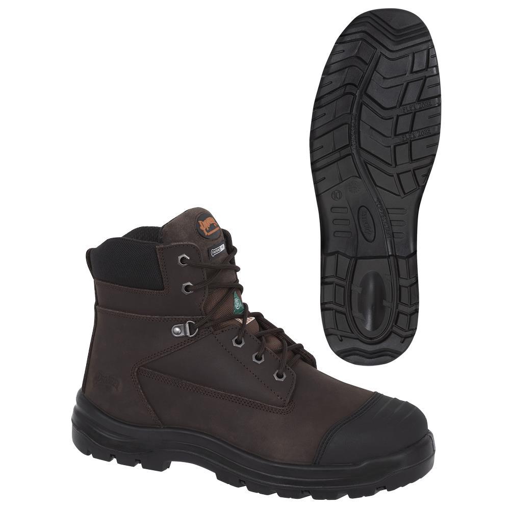 Brown Leather 6&#34; Work Boot - 8.5