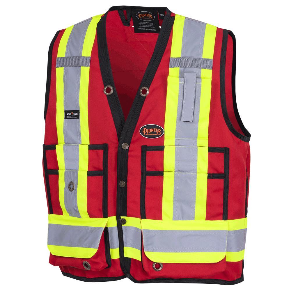 Hi-Viz Surveyor&#39;s Safety Vest - Red - M