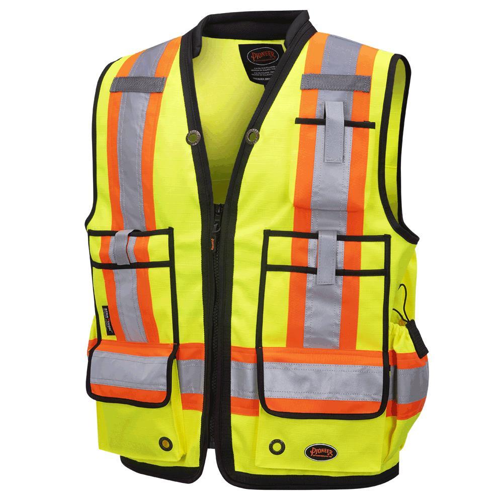 Hi-Viz Yellow 1200D High Denier Surveyor&#39;s Vest - M