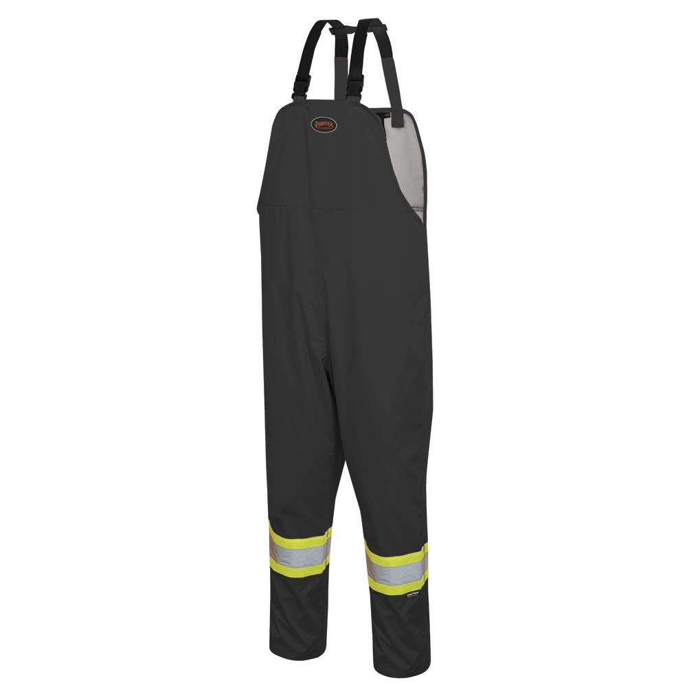 &#34;The Rock&#34; 300D Oxford Polyester Bib Pants with PU Coating - Black - S