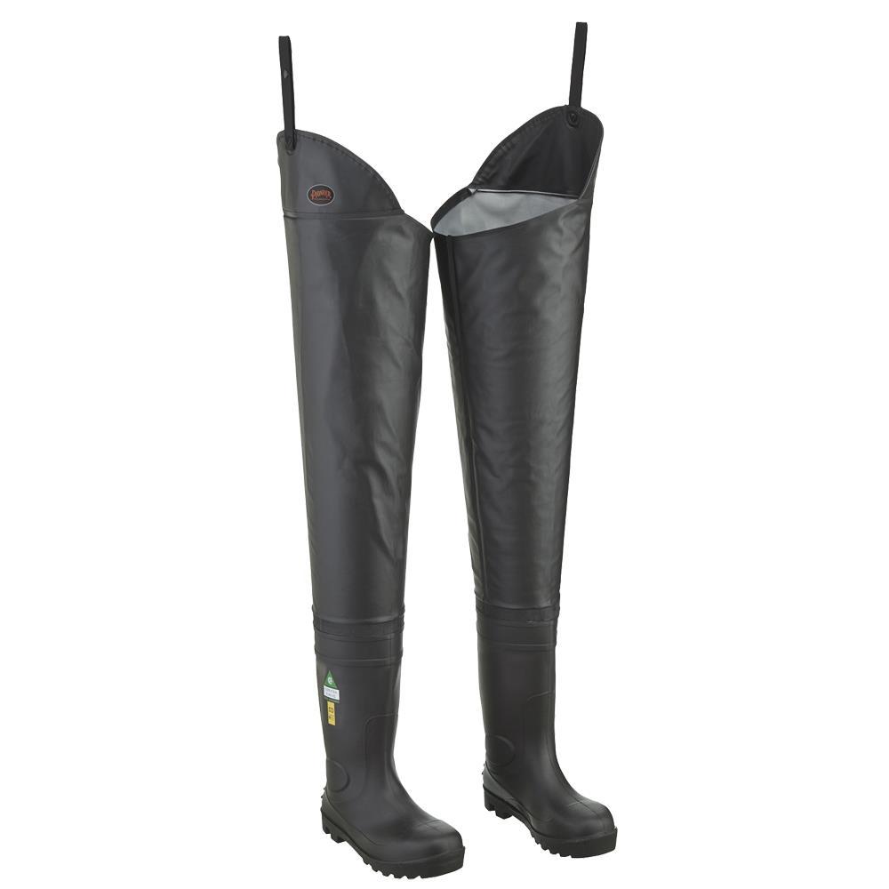 Black Steel Toe/Plate Hip Wader - 10
