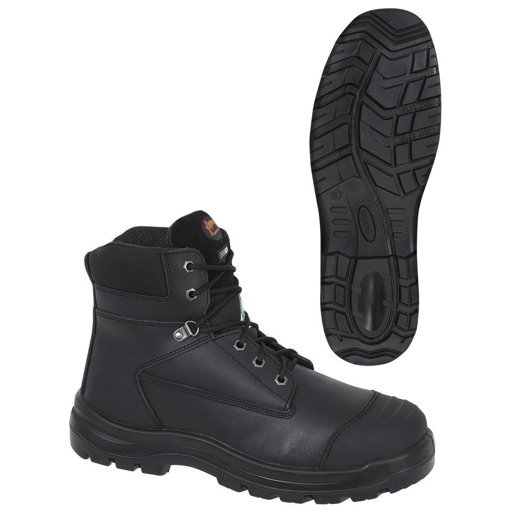 Black Leather 6&#34; Work Boot - 9