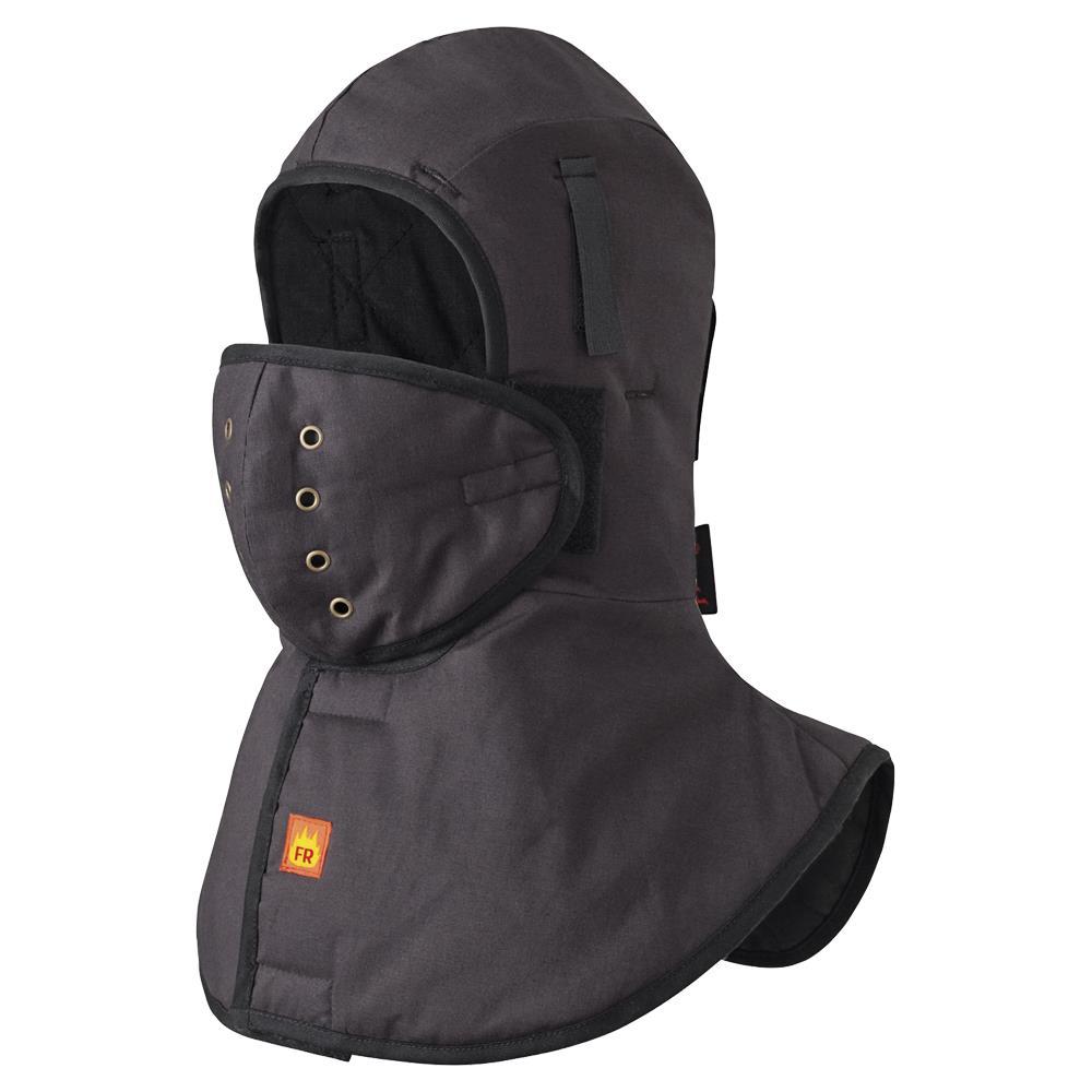 Black Heavy-Duty Flame Resistant Quilted Long Neck Hard Hat Liner - O/S
