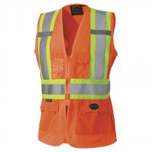 Pioneer V1021850-3XL - Hi-Viz Orange Tricot Polyester Women's Safety Vest - 3XL