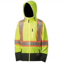 Pioneer V1130460-S - Hi-Viz Yellow Softshell Waterproof/Breathable Premium Safety Jacket - S