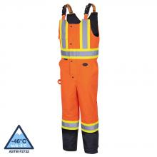 Pioneer V1120651-XS - Hi-Viz Orange 100% Waterproof Quilted Bib Pants - XS