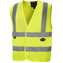 Pioneer V1031060-S - Hi-Viz Polyester Tricot Safety Vest with 2" Tape - Hi-Viz Yellow - S