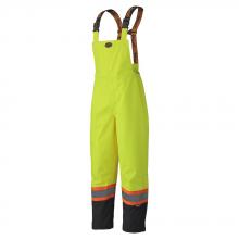 Pioneer V1200460-XL - Hi-Viz Yellow/Green 300D Trilobal Ripstop Waterproof Safety Bib Pants with PU Coating - XL