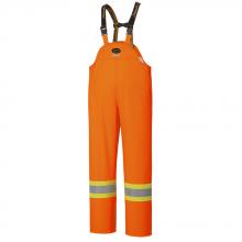 Pioneer V3520250-XL - Hi-Viz Orange Flame Resistant PU Stretch Waterproof Bib Pants - XL