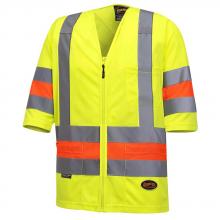 Pioneer V1190960-3XL - Hi-Viz Yellow Short-Sleeved Quebec Traffic Control Shirt - 3XL