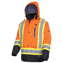 Pioneer V1210150-4XL - Hi-Viz Orange Waterproof Insulated Heated Safety Jacket - 4XL
