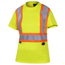 Pioneer V1051860-M - Hi-Viz Yellow Women's Birdseye Safety T-Shirt - M