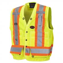 Pioneer V1010140-6XL - Hi-Viz Surveyor's Safety Vest - Hi-Viz Yellow/Green - 6XL