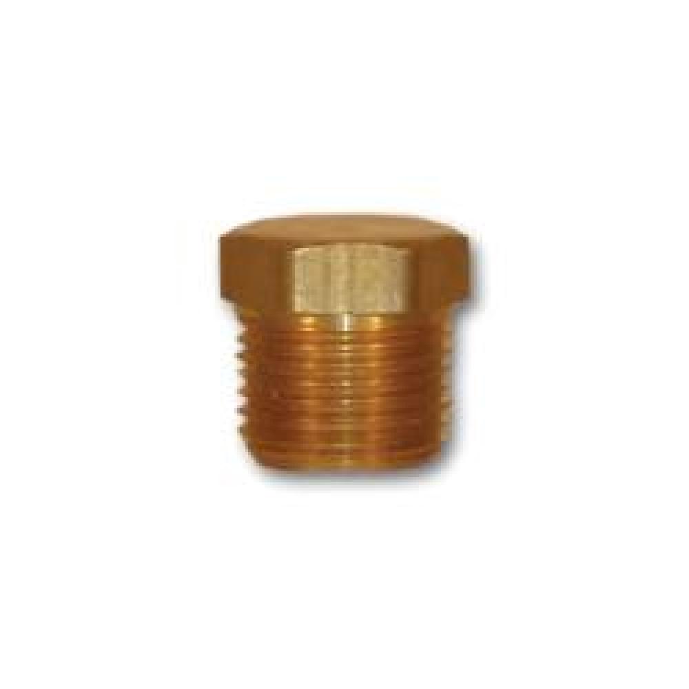 PLUG H HEX CORED 1/8IN MNPTF BRS 1/8-27